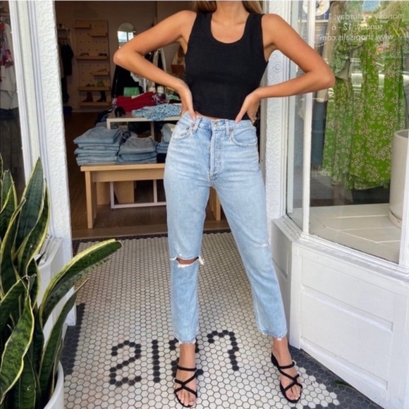 Agolde Riley High Rise Jeans - Picture 1 of 10
